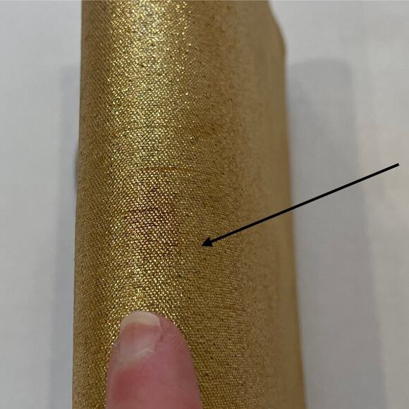 Vintage Gold Metallic Clutch with Chain/Handle, Evening Bag, Glam, Glitter - Picture 10 of 10